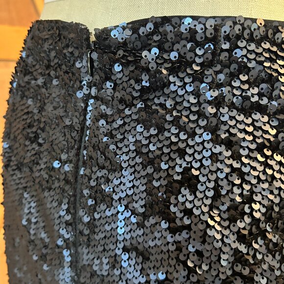 Ann Taylor Black Sequin Pencil Skirt - Picture 3 of 4